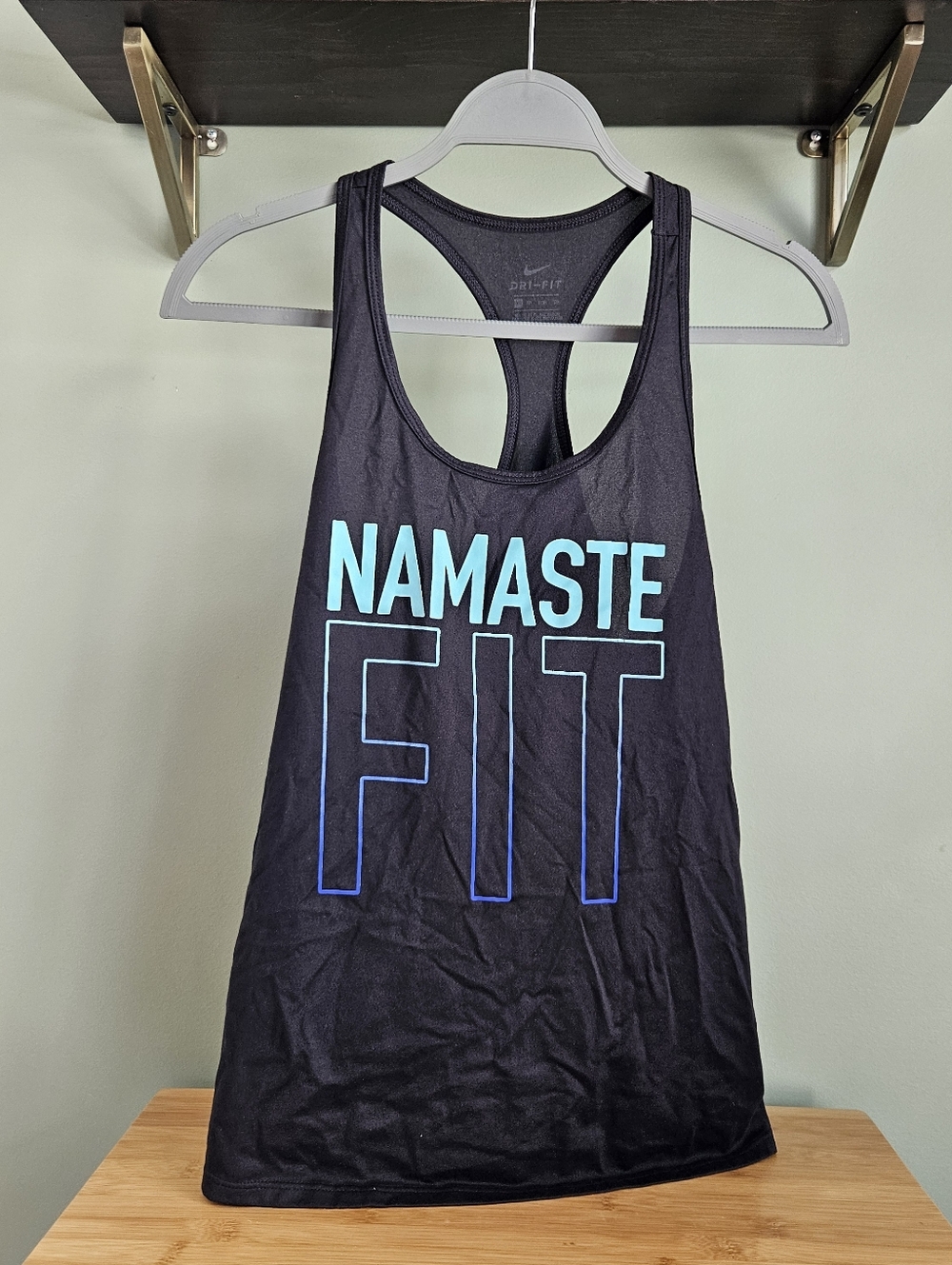 Nike Black Dri-FIT Tank with White Logo